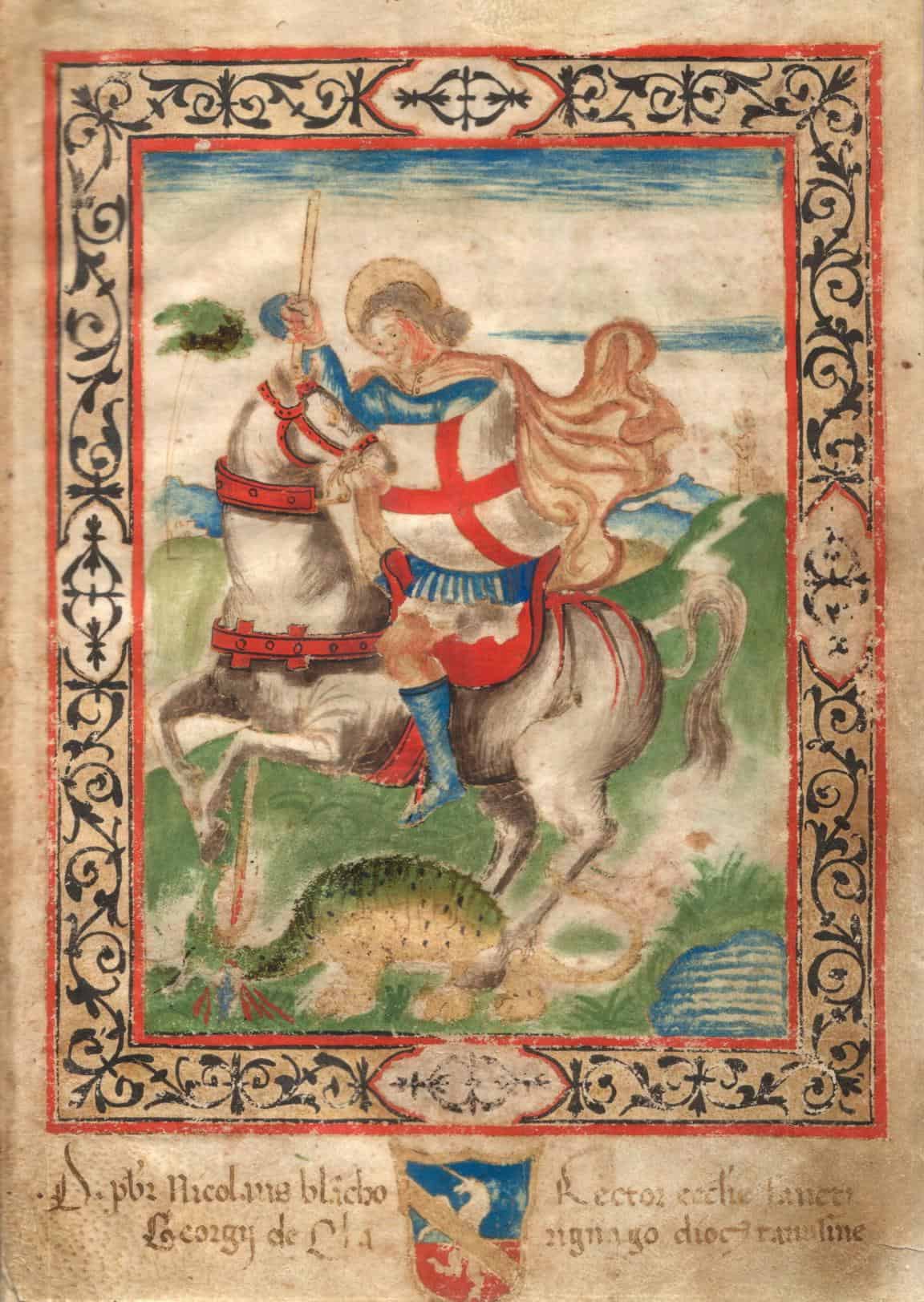 San Giorgio e il Drago e lo stemma di San Nicola Bianco