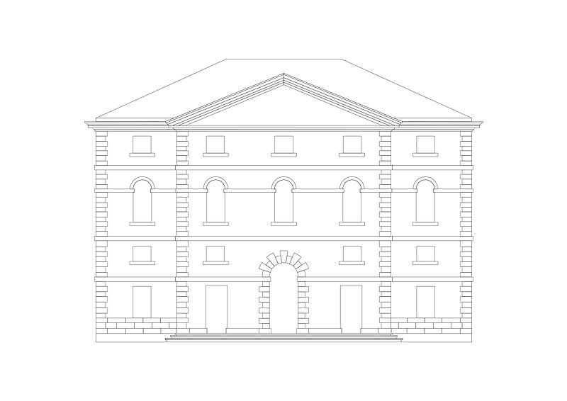 Prospetto frontale del Teatro Balbi