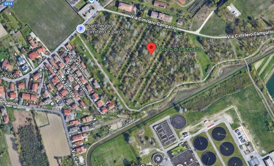 La posizione del Parco di Campalto