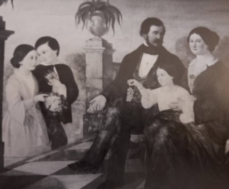 Cesare Ticozzi e moglie Domenica Olivi con i figli Napoleone, Isabella e Luigia