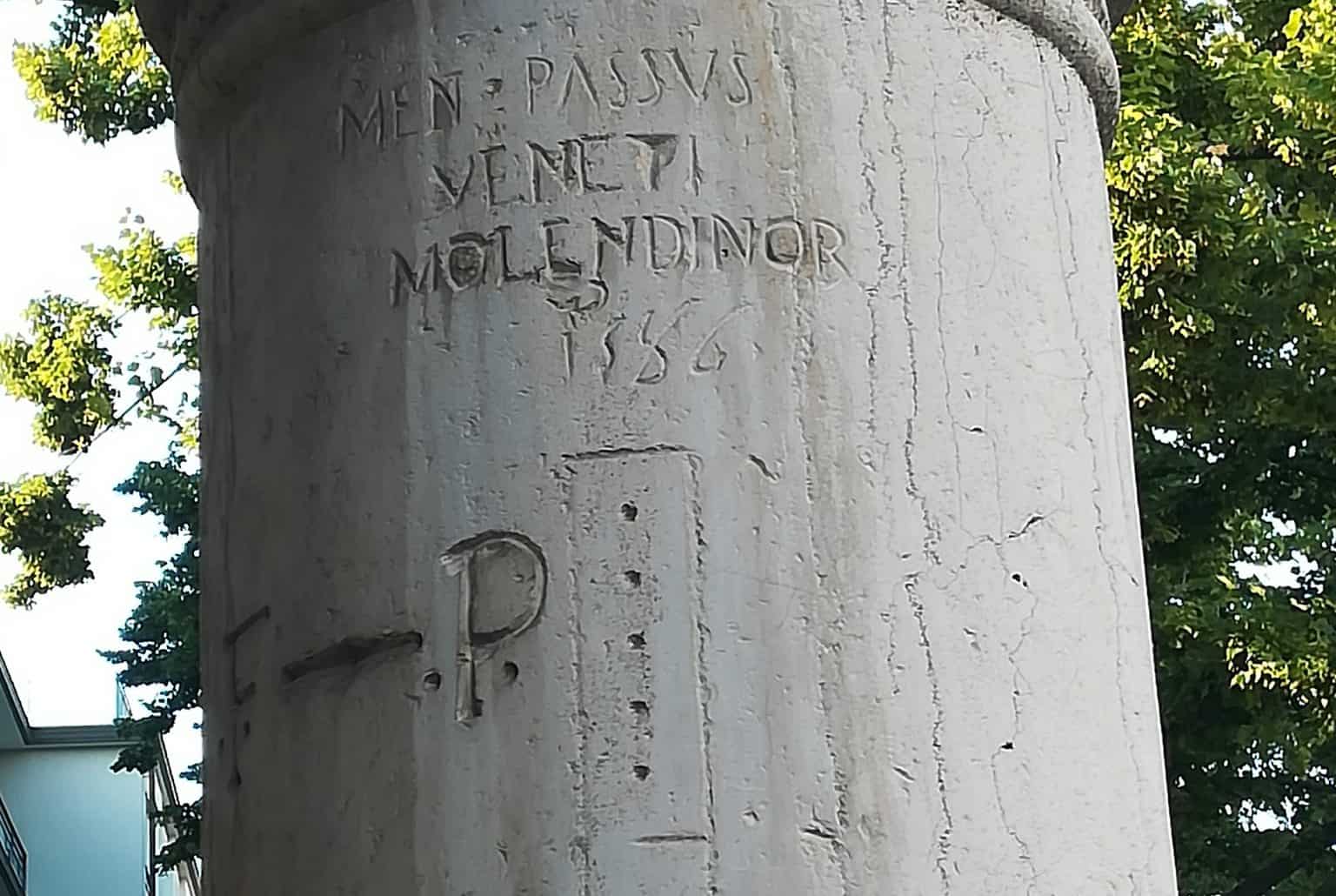 Colonna della Provvederia con le misure dei passi veneti