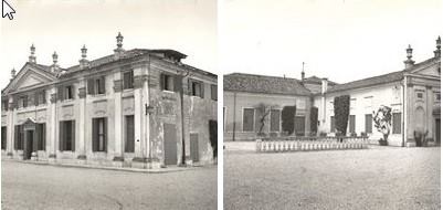 Villa Algarotti-Berchet in due immagini d'epoca