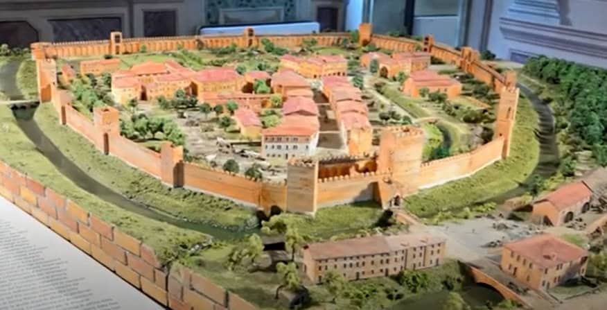 Il plastico del Castello di Mestre del professor Papaccio, veduta d'insieme