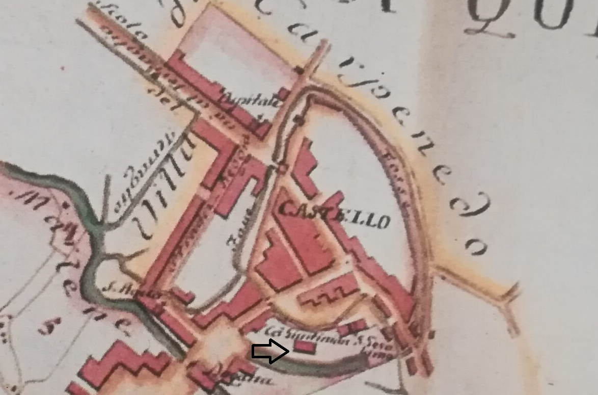 Villa Giustinian nella mappa di Tommaso Scalfuroto del 1781