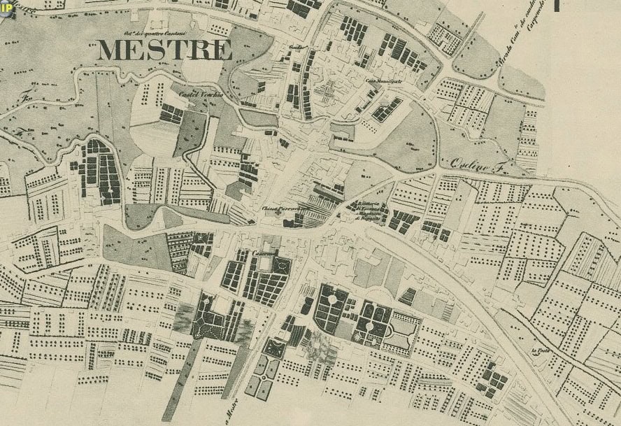 Mestre nel 1811, mappa del Cap. Augusto Denaix