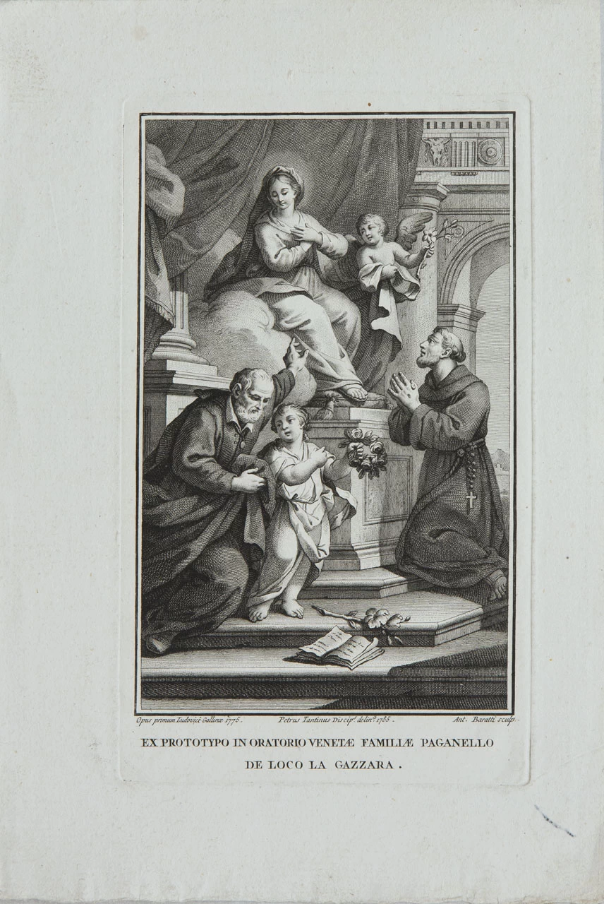 San Filippo Neri ha la visione della Madonna con Bambino (Ludovico Gallina, 1775)