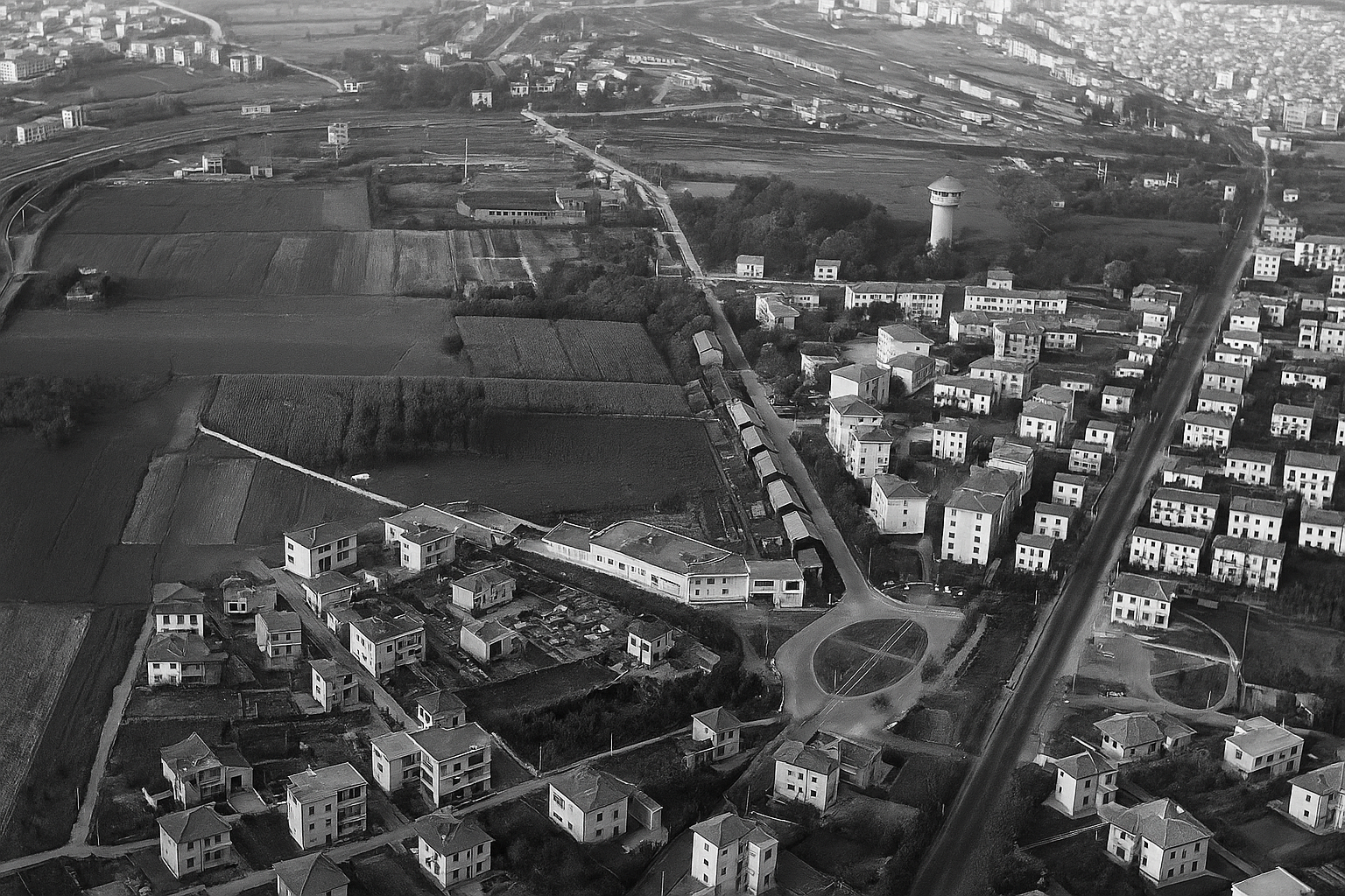 Veduta aerea di Marghera anni '50