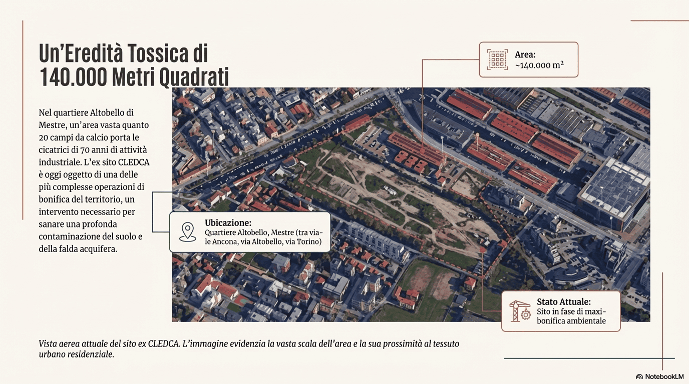 L'area interessata dalla bonifica