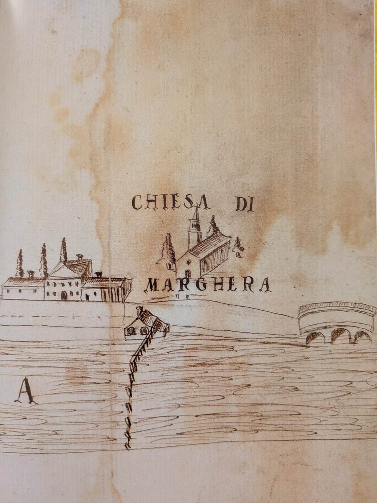 Chiesa di Malgera. Particolare Mappa Domenico Contino. 2 Marzo 1654