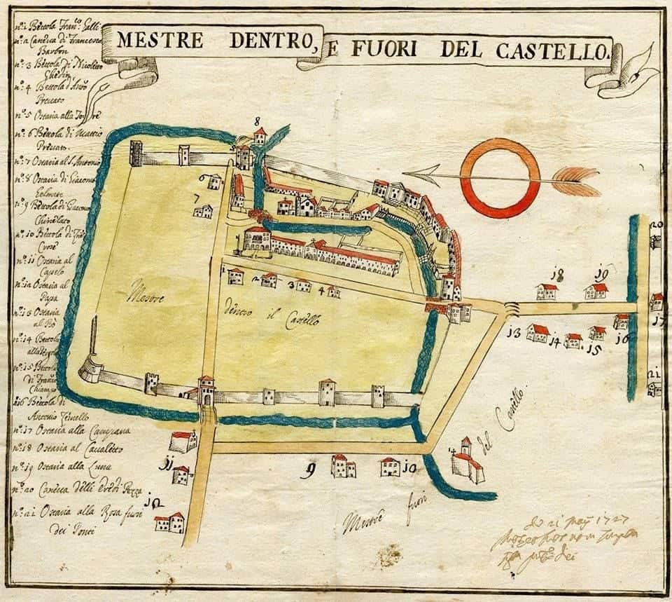 Mappa di Mestre del 1727, Collezione Fulvio Busetto