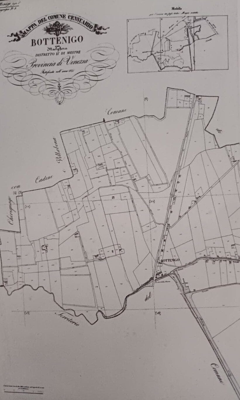 Il territorio di Bottenigo nel catasto austriaco del 1841