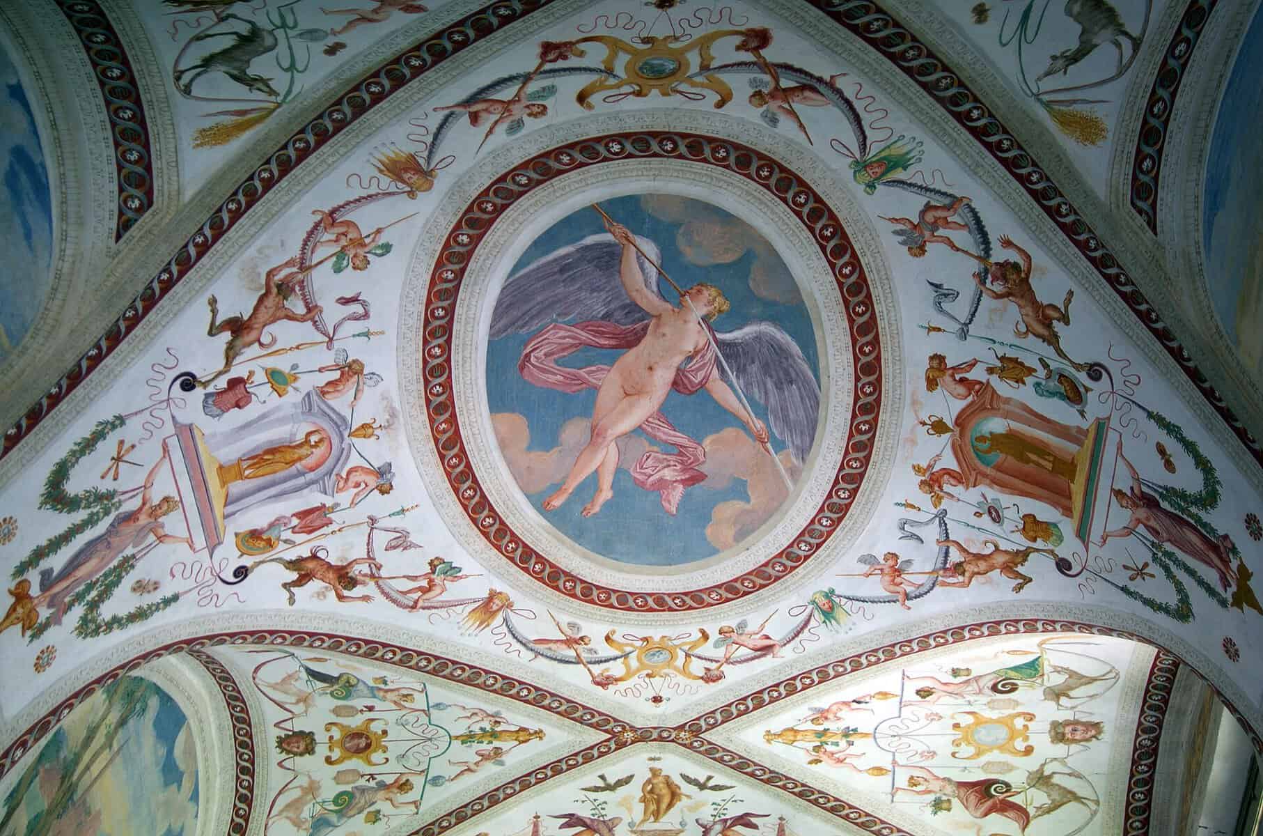 Grottesche dipinte in una volta di Villa Foscari