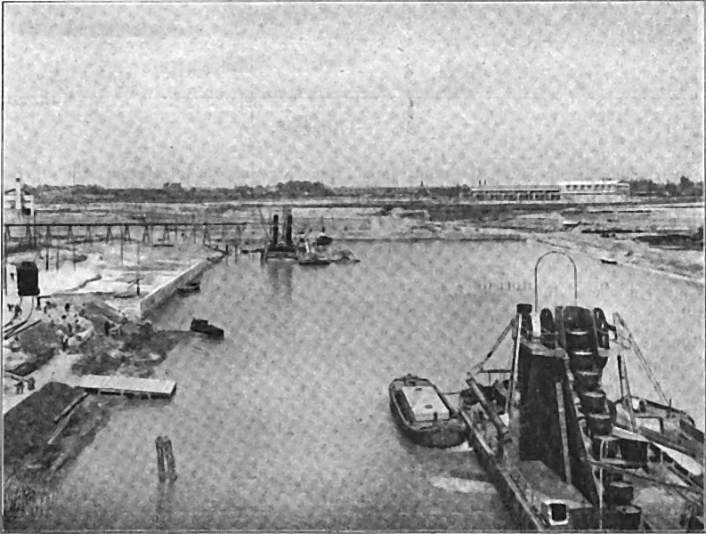 Draga Atlante e idroscaricatore Tritone, cantiere di Porto Marghera, 1922