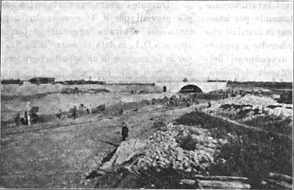 Ponte della strada d'accesso ai depositi petroli, cantiere di Porto Marghera, 1922