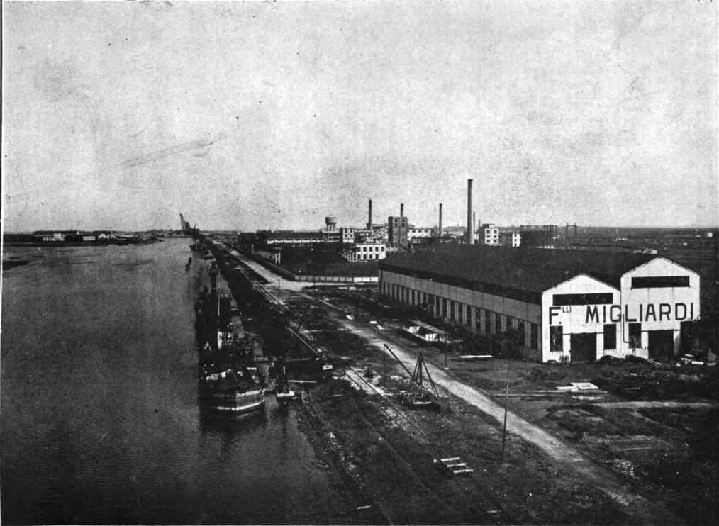 Il Canale industriale Nord di Porto Marghera nel 1928